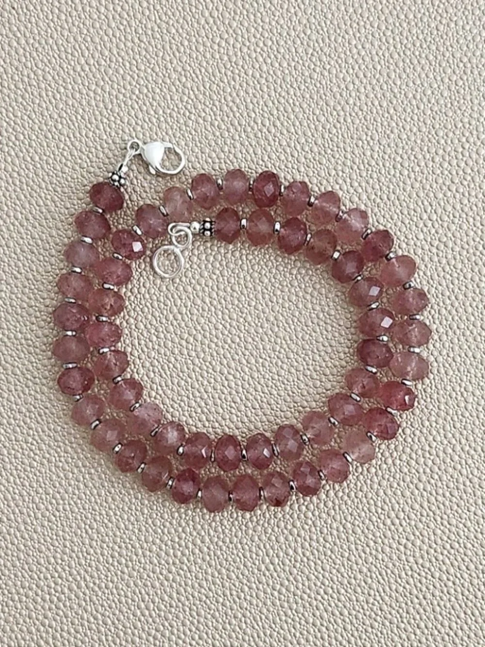 0--STRAWBERRY QUARTZ NECKLACE--16